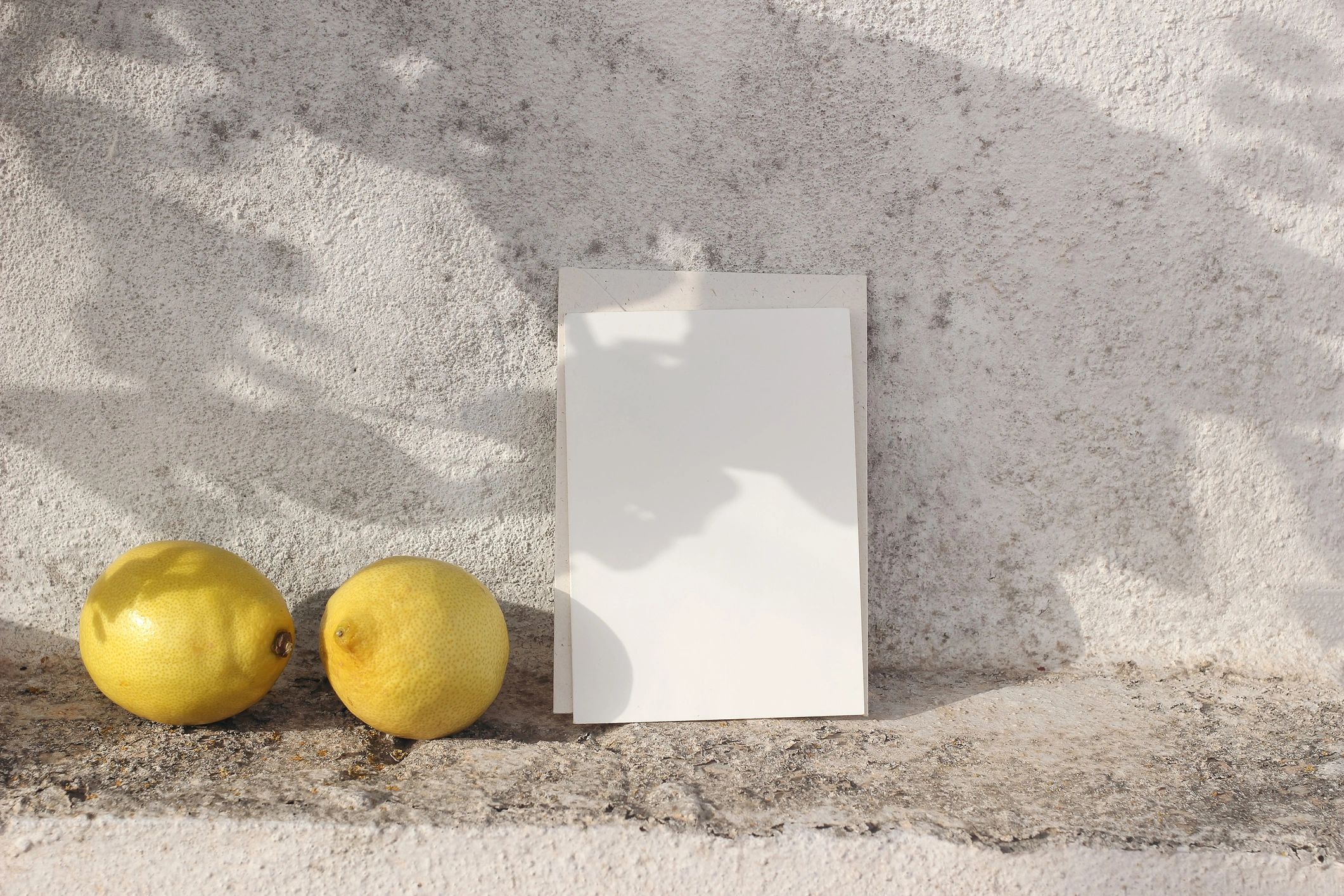 Vintage-inspired stationery flat lay with postcard mood